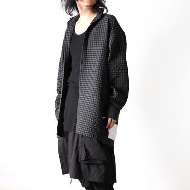 Check Over Sized Shirts　BK×GY No.25