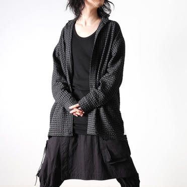 Check Over Sized Shirts　BK×GY No.26