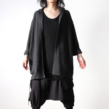 Check Over Sized Shirts　BK×GY No.28