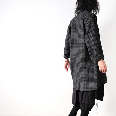 Check Over Sized Shirts　BK×GY No.29