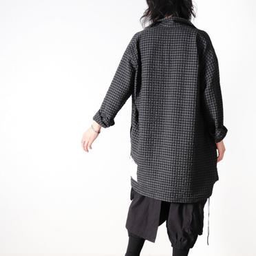 Check Over Sized Shirts　BK×GY No.30