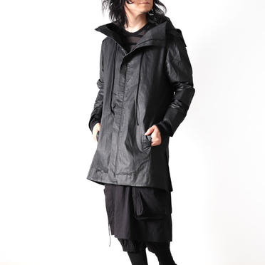 Coated Stretch Big Hoodie Blouson　BLACK　arco LIMITED EDITION No.30