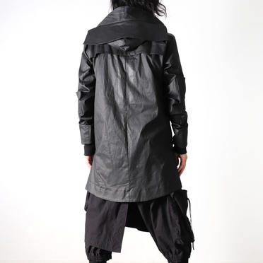 Coated Stretch Big Hoodie Blouson　BLACK　arco LIMITED EDITION No.31