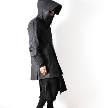 Coated Stretch Big Hoodie Blouson　BLACK　arco LIMITED EDITION No.34