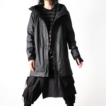 Coated Stretch Big Hoodie Blouson　BLACK　arco LIMITED EDITION No.35
