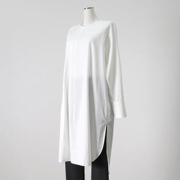 asymmetry tuck shirt tunic　OFF WHITE No.2