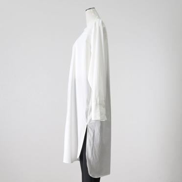 asymmetry tuck shirt tunic　OFF WHITE No.3