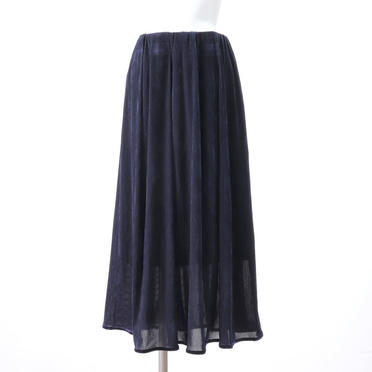 tulle lace flocked SK　NAVY No.1