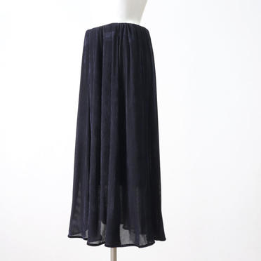 tulle lace flocked SK　NAVY No.2