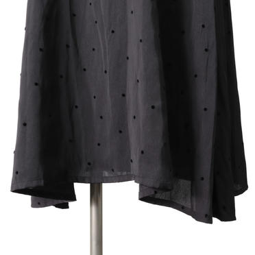 dots flocked print N/S OP　BLACK No.10