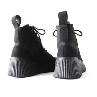 PADDED LACE-UP BOOTS　BLACK No.5