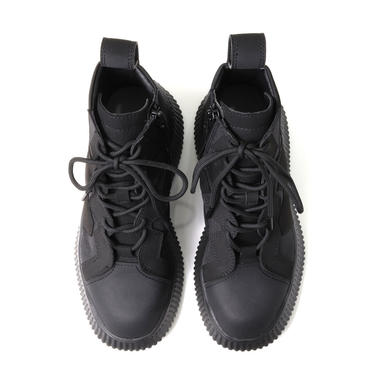 PADDED LACE-UP BOOTS　BLACK No.7