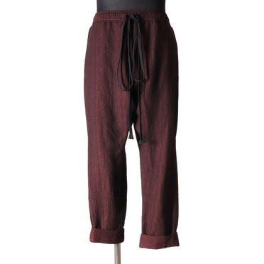 STRIPE JACQUARD PANTS　BURGUNDY No.1