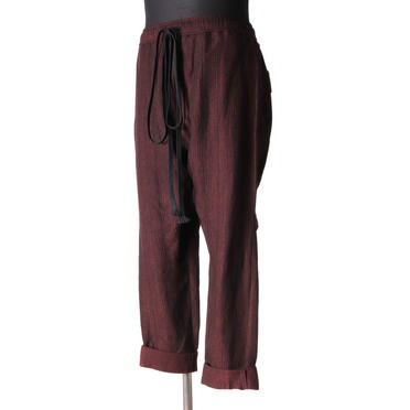 STRIPE JACQUARD PANTS　BURGUNDY No.2