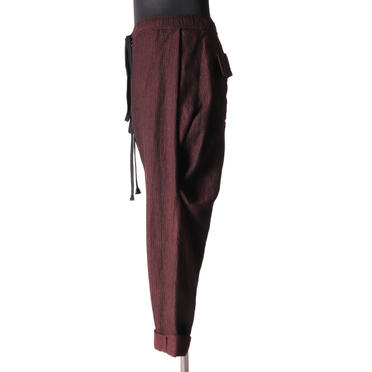 STRIPE JACQUARD PANTS　BURGUNDY No.3