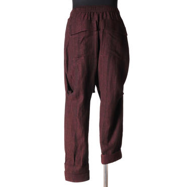 STRIPE JACQUARD PANTS　BURGUNDY No.5