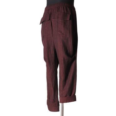 STRIPE JACQUARD PANTS　BURGUNDY No.6