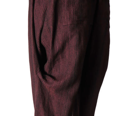 STRIPE JACQUARD PANTS　BURGUNDY No.11