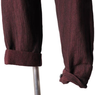 STRIPE JACQUARD PANTS　BURGUNDY No.12