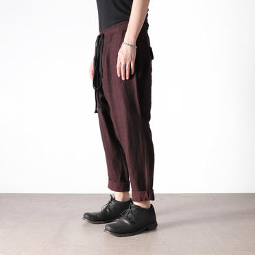 STRIPE JACQUARD PANTS　BURGUNDY No.16