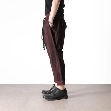 STRIPE JACQUARD PANTS　BURGUNDY No.17