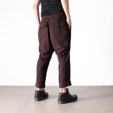 STRIPE JACQUARD PANTS　BURGUNDY No.20