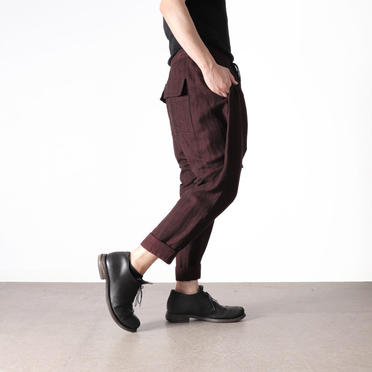 STRIPE JACQUARD PANTS　BURGUNDY No.21