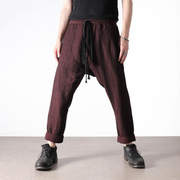 STRIPE JACQUARD PANTS　BURGUNDY No.23