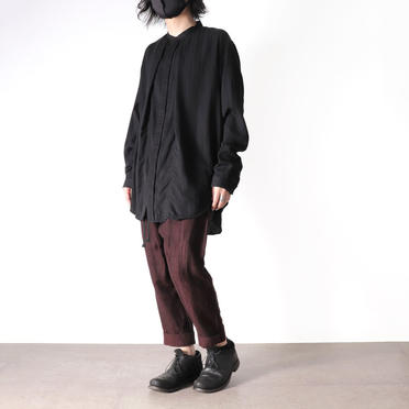 STRIPE JACQUARD PANTS　BURGUNDY No.25