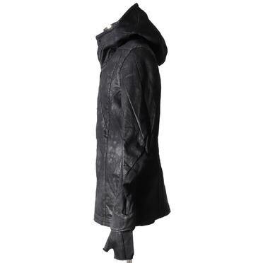 Coated Switching Hoodie Blouson　BLACK No.4