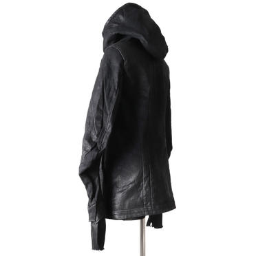 Coated Switching Hoodie Blouson　BLACK No.5