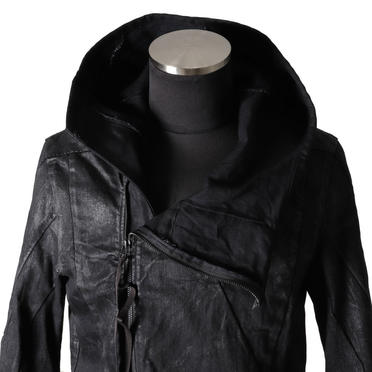 Coated Switching Hoodie Blouson　BLACK No.10