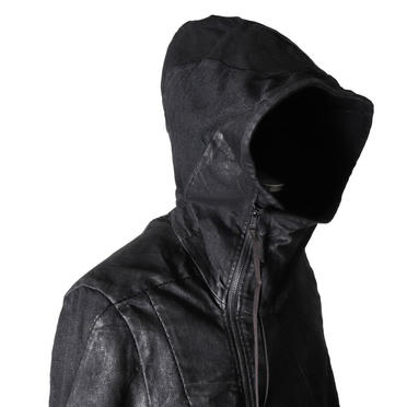 Coated Switching Hoodie Blouson　BLACK No.11