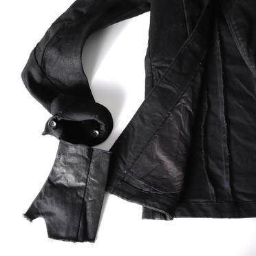 Coated Switching Hoodie Blouson　BLACK No.19