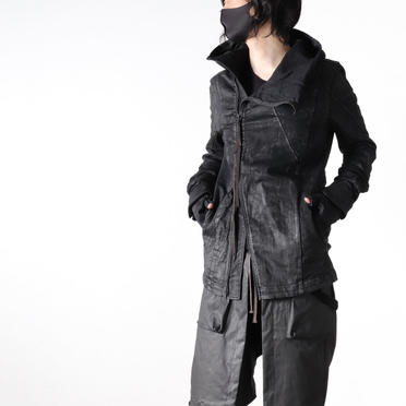 Coated Switching Hoodie Blouson　BLACK No.28