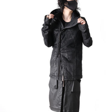 Coated Switching Hoodie Blouson　BLACK No.33