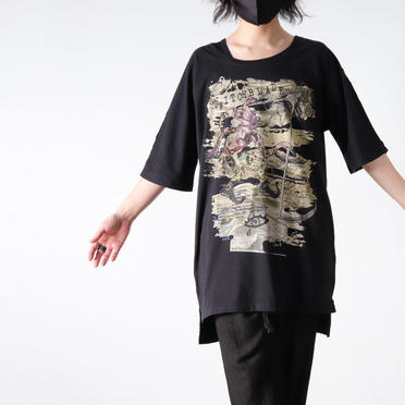 CLOWN DOLMAN SLEEVE TEE　BLACK No.11