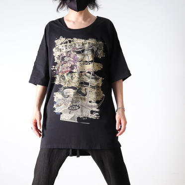 CLOWN DOLMAN SLEEVE TEE　BLACK No.8