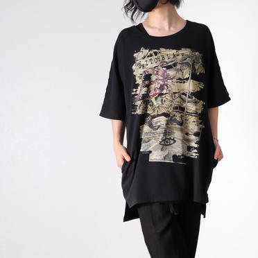 CLOWN DOLMAN SLEEVE TEE　BLACK No.9