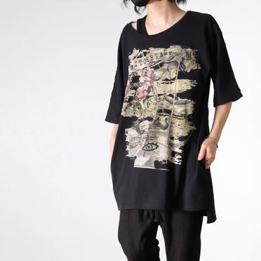 CLOWN DOLMAN SLEEVE TEE　BLACK No.15