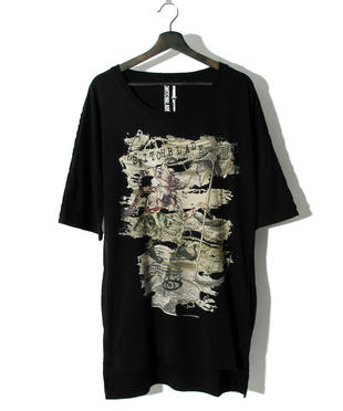 CLOWN DOLMAN SLEEVE TEE　BLACK No.1