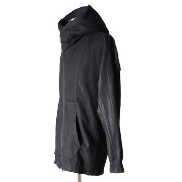 PADDED ZIP HOODIE (COATED)　BLACK No.3