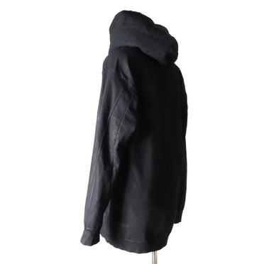 PADDED ZIP HOODIE (COATED)　BLACK No.5