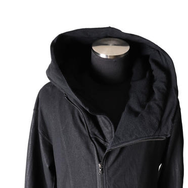 PADDED ZIP HOODIE (COATED)　BLACK No.10