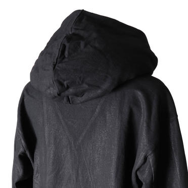 PADDED ZIP HOODIE (COATED)　BLACK No.12