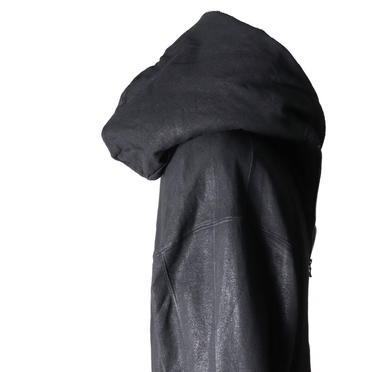 PADDED ZIP HOODIE (COATED)　BLACK No.13