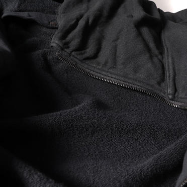 PADDED ZIP HOODIE (COATED)　BLACK No.18