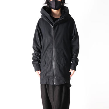 PADDED ZIP HOODIE (COATED)　BLACK No.19