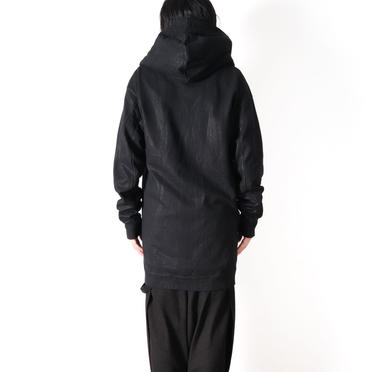 PADDED ZIP HOODIE (COATED)　BLACK No.22