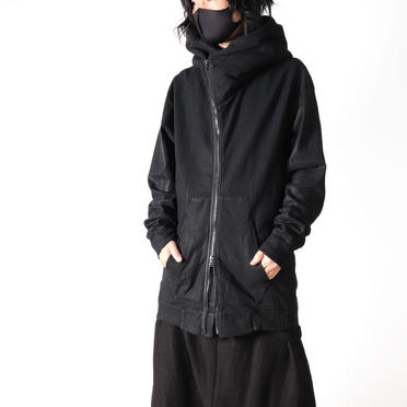 PADDED ZIP HOODIE (COATED)　BLACK No.27